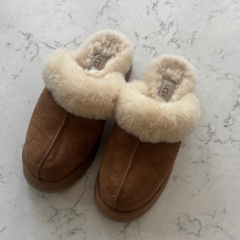 UGG Women's Tan Shearling Slippers